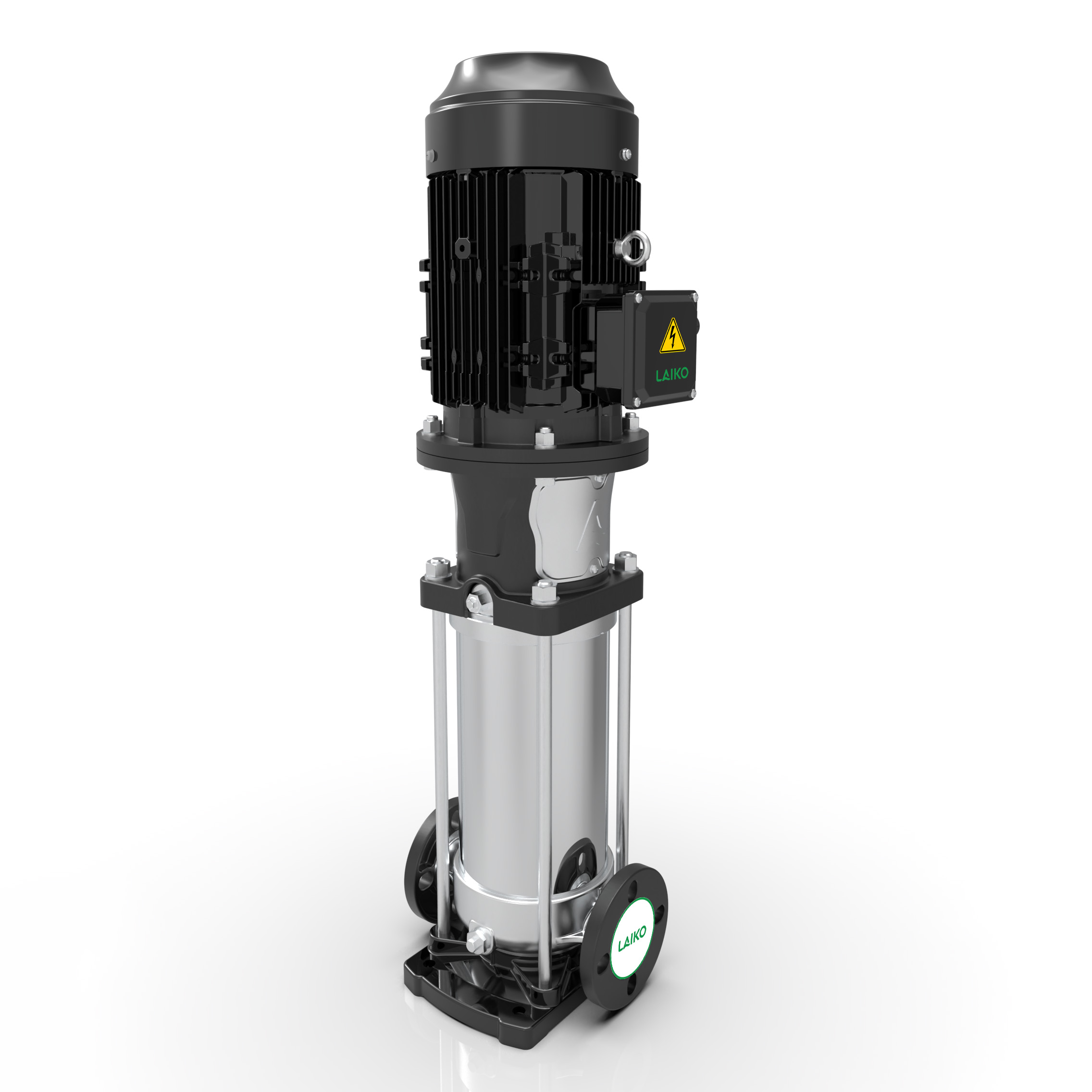 Stainless Steel Vertical Multistage Pump in Industrial Setting